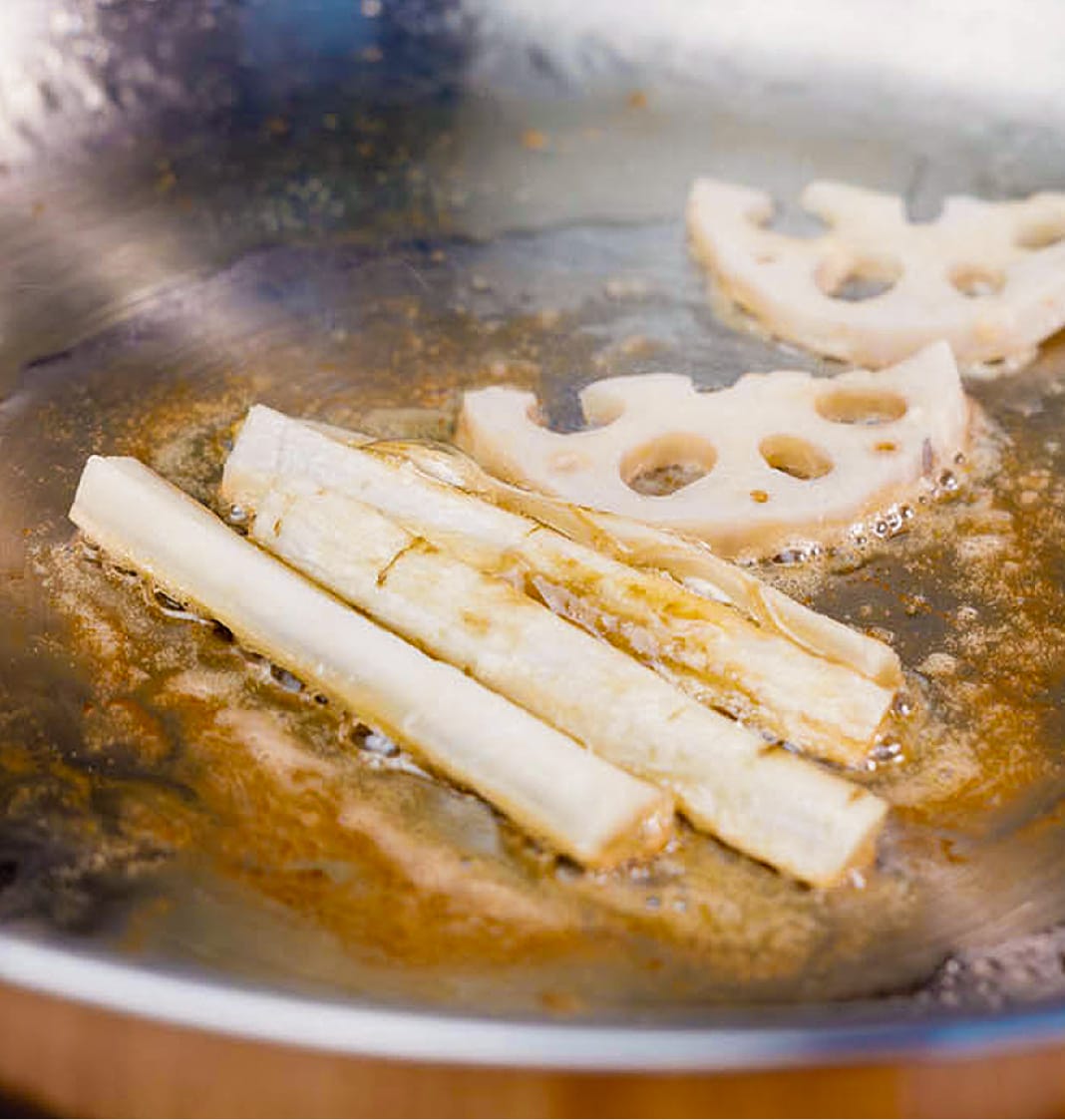 レンコンとゴボウもソテー