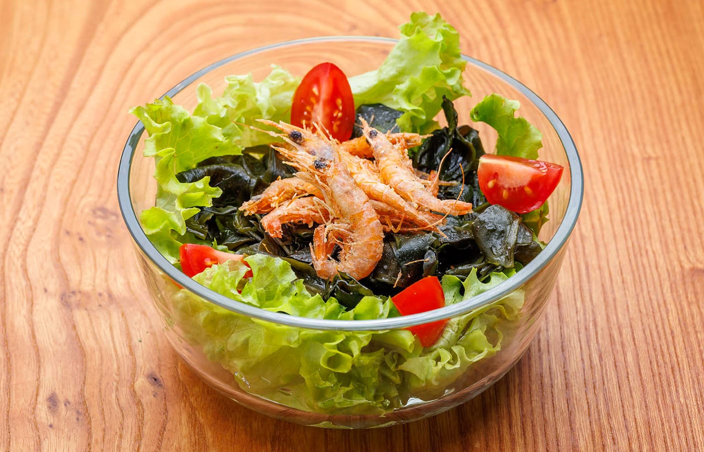 下津井わかめとガラエビのマリネサラダ・完成