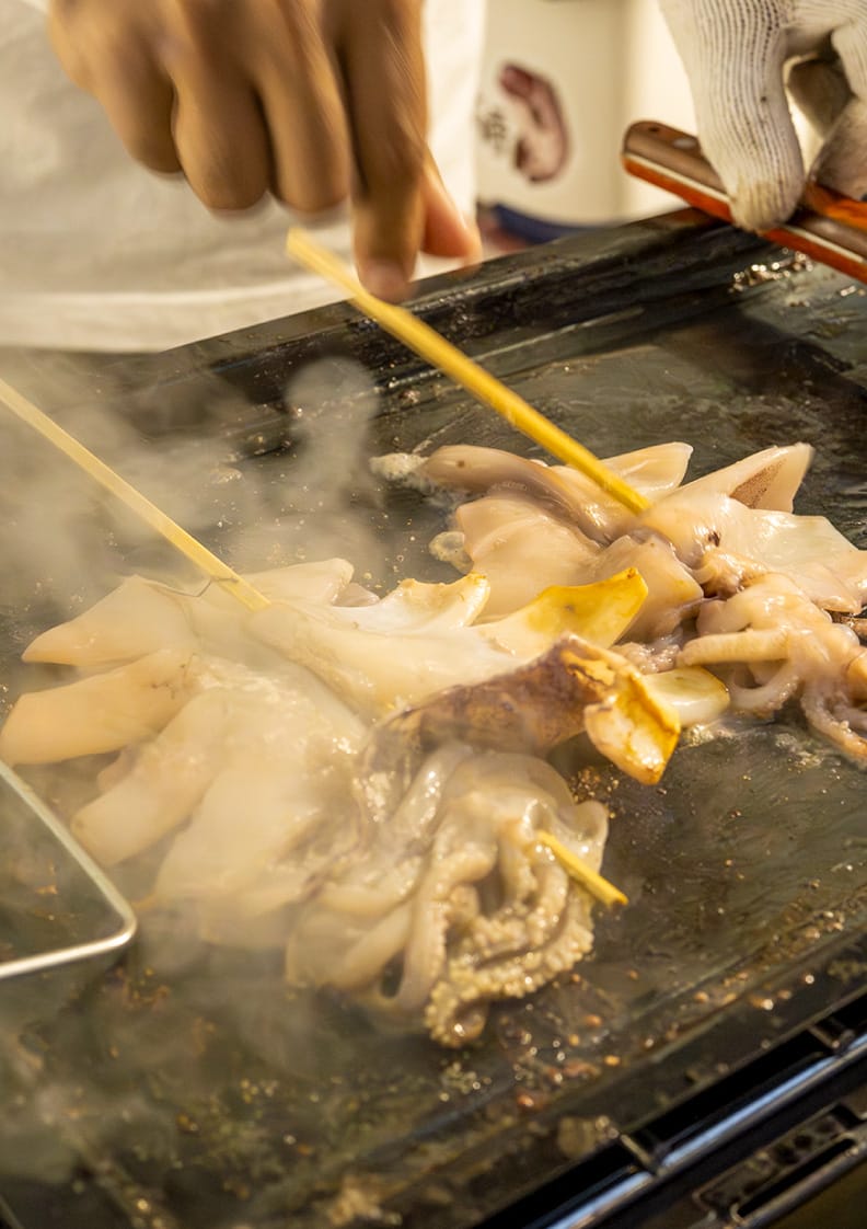 鉄板イカ焼き