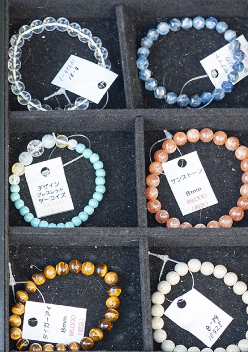 天然石を用いたアクセサリー