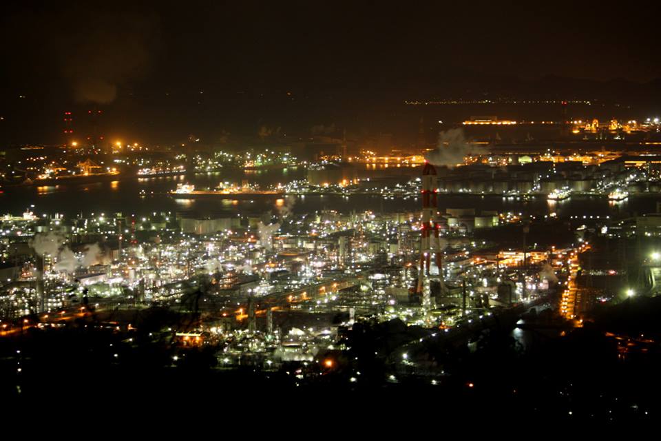 水島臨海工業地帯の夜景 クラシキ文華